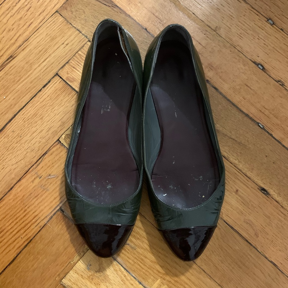 Authentic Chanel patent leather ballet flats